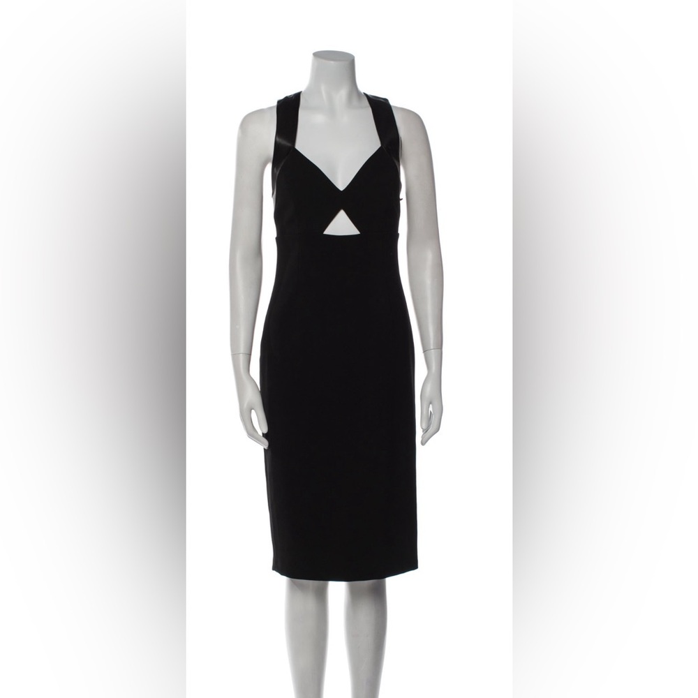 NWT ALICE + OLIVIA with lamb leather dress size 6